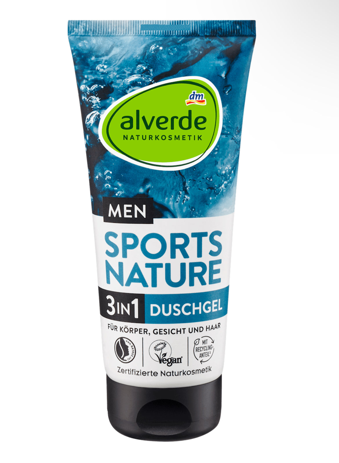 Alverde Men Gel Douche Sports Nature 3-en-1 – 250 ml